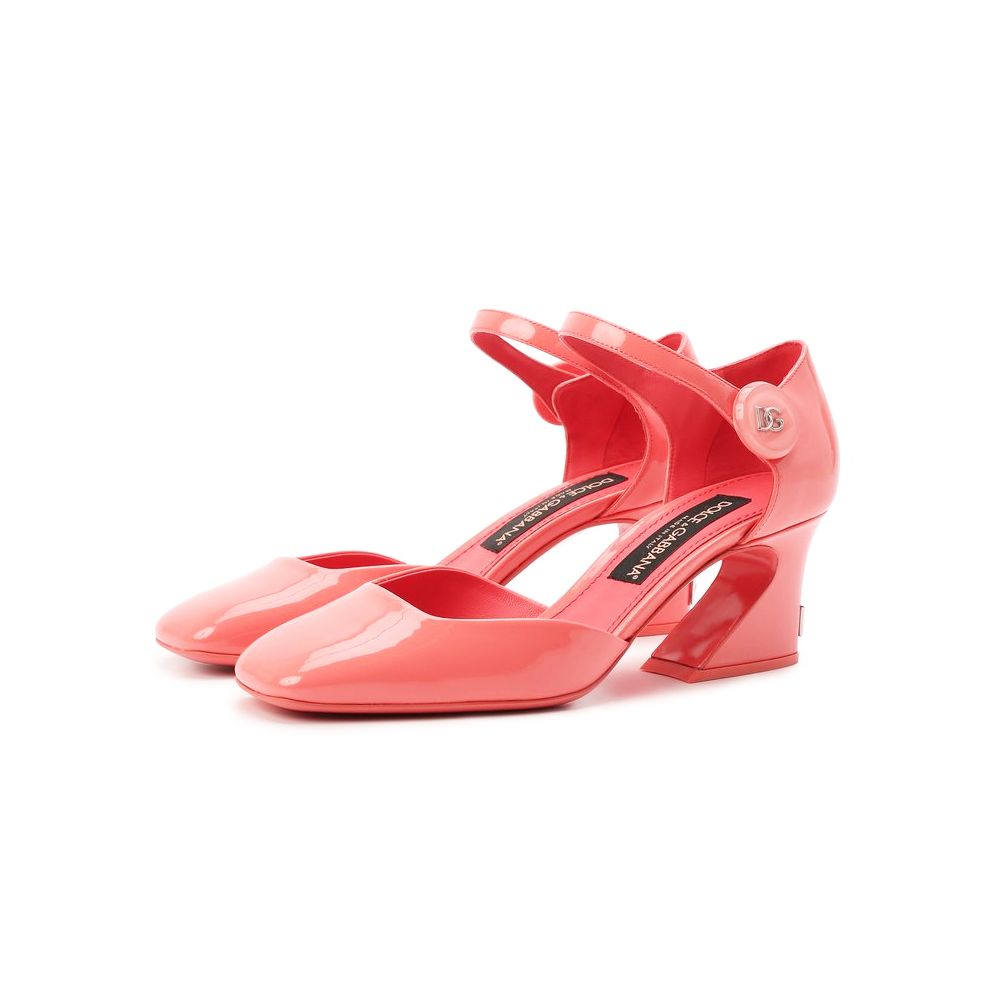 Dolce & Gabbana Rosa Leder Di Kalbsleder Pumps