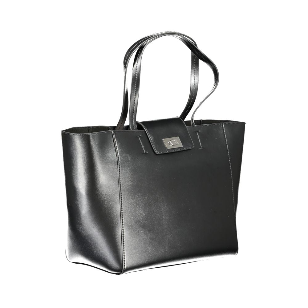 Calvin Klein Schwarze Polyester Handtasche