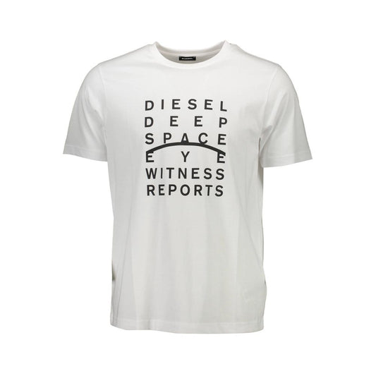 Diesel Weißes Baumwolle Männer T-Shirt