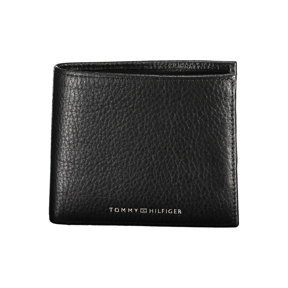 Tommy Hilfiger Schwarzes Leder Herren Portemonnaie