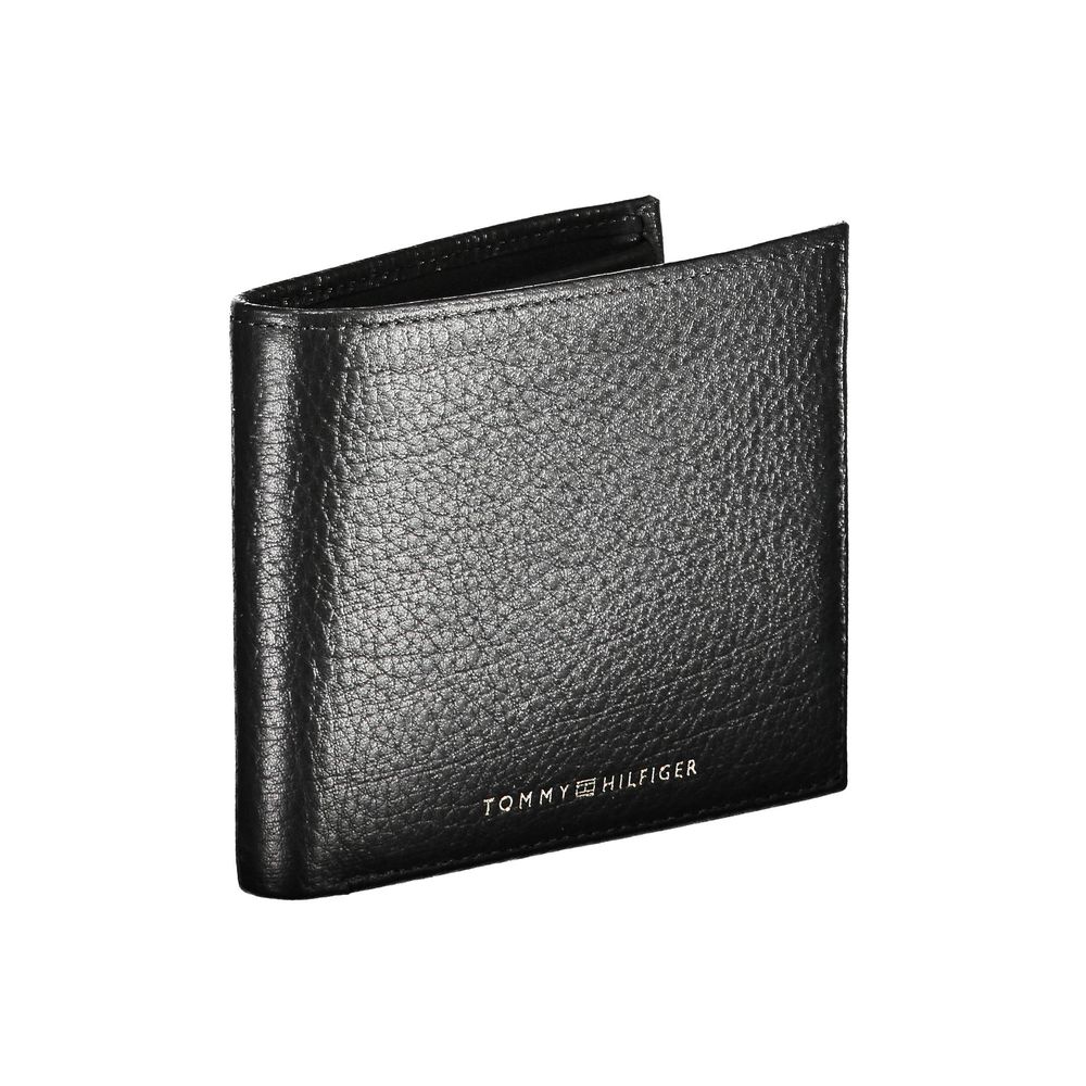 Tommy Hilfiger Schwarzes Leder Herren Portemonnaie