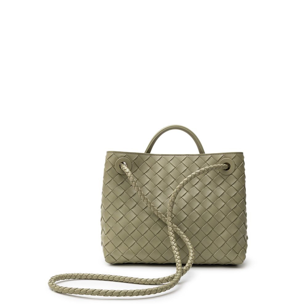 Bottega Veneta Grüne Lederhandtasche