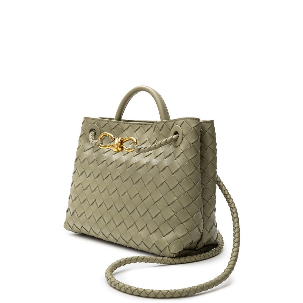 Bottega Veneta Grüne Lederhandtasche