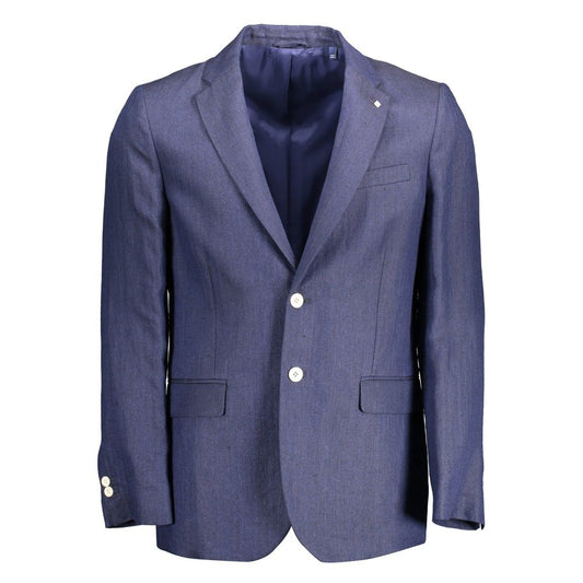 Gant Blaue Leinen Herrenjacke