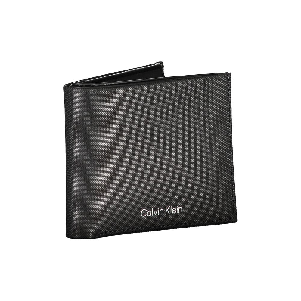 Calvin Klein Elegantes Portemonnaie aus schwarzem Leder mit RFID-Block