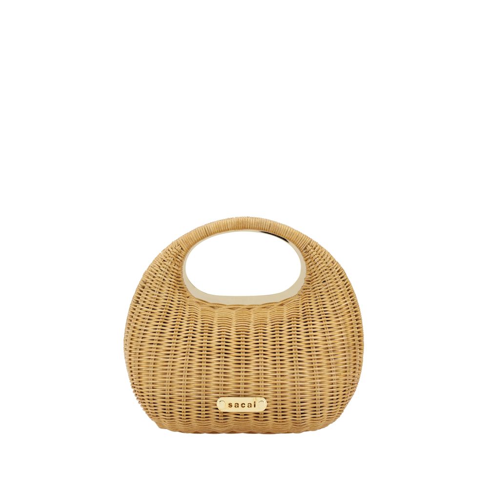 Sacai Rattan Handtasche