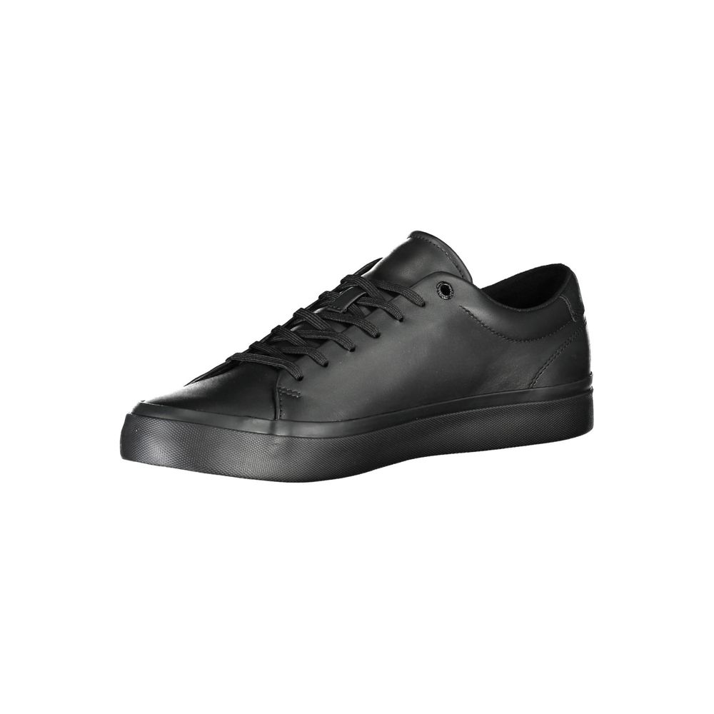 Tommy Hilfiger Schwarzes Leder Herren Sneaker