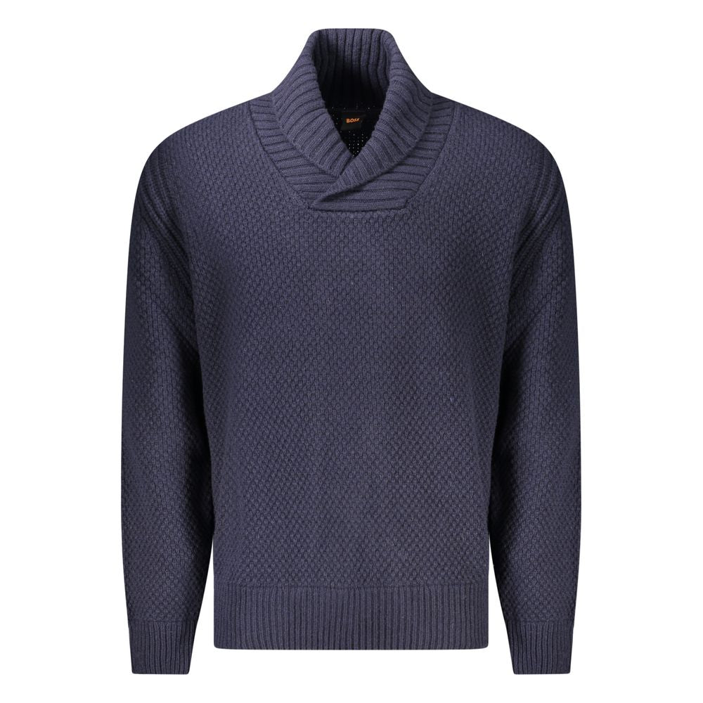 Hugo Boss Blauer Pullover aus Wolle für Männer