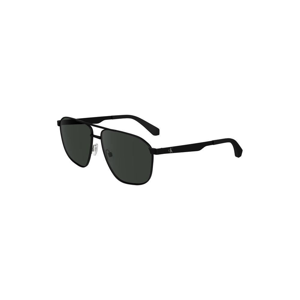 Calvin Klein Schwarze Metall-Sonnenbrille