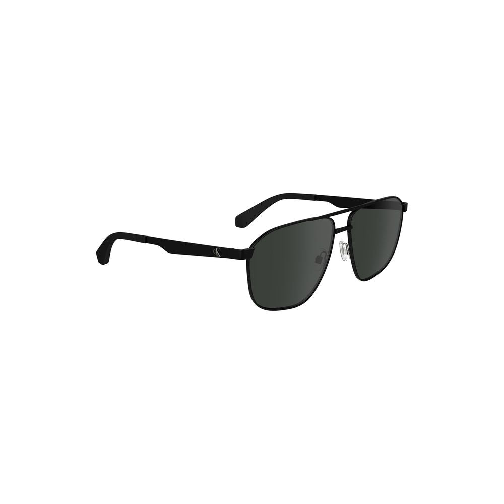 Calvin Klein Schwarze Metall-Sonnenbrille