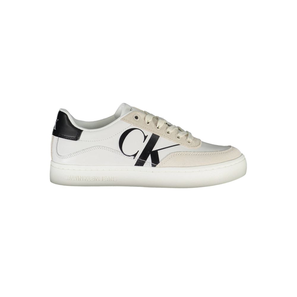 Calvin Klein Eco-Chic Sneaker in Weiß mit kontrastierenden Details