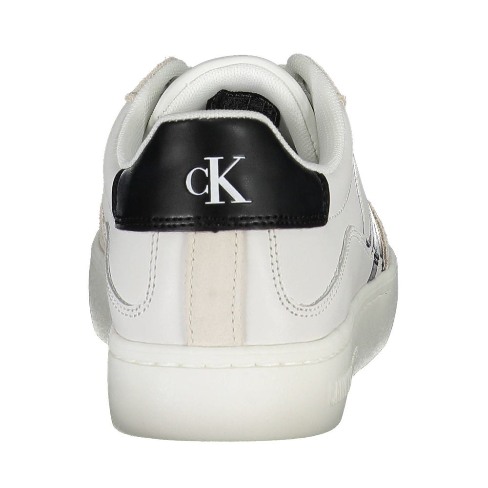 Calvin Klein Eco-Chic Sneaker in Weiß mit kontrastierenden Details