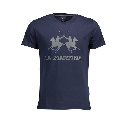 La Martina Blau Baumwolle Männer T-Shirt