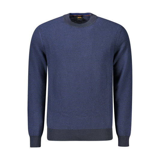 Hugo Boss Blauer Baumwollpullover für Männer