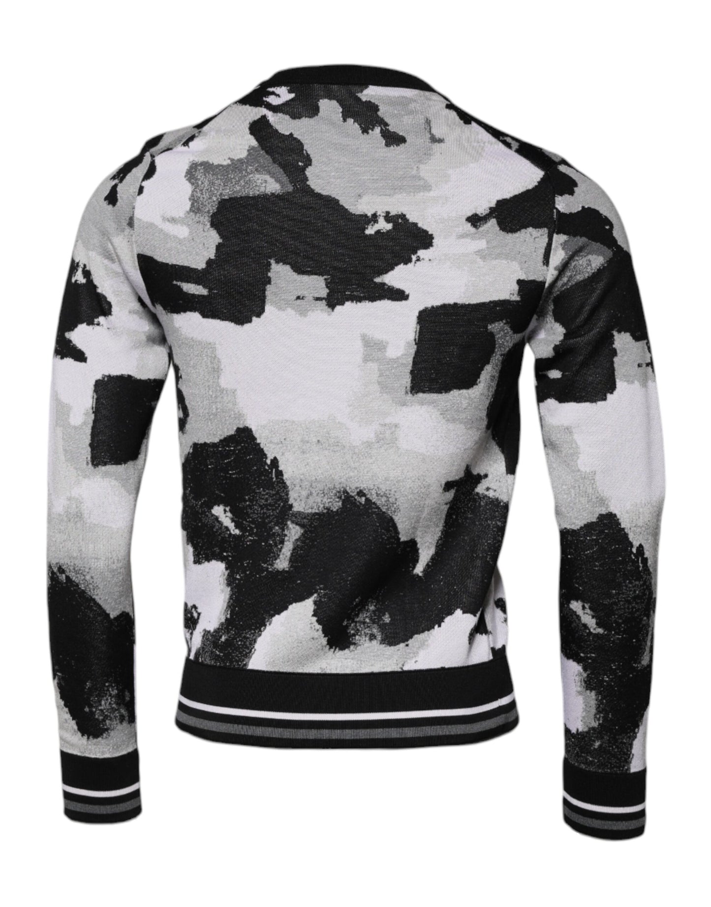 Dolce & Gabbana Multicolor Camouflage Rundhalsausschnitt Männer Pullover Pullover