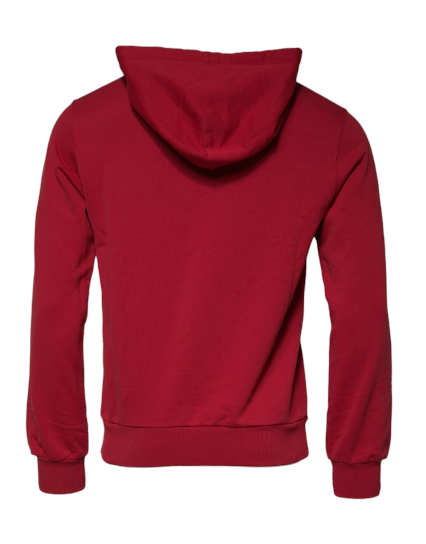 Dolce & Gabbana Rotes Baumwoll-Logo-Sweatshirt mit Kapuze Pullover