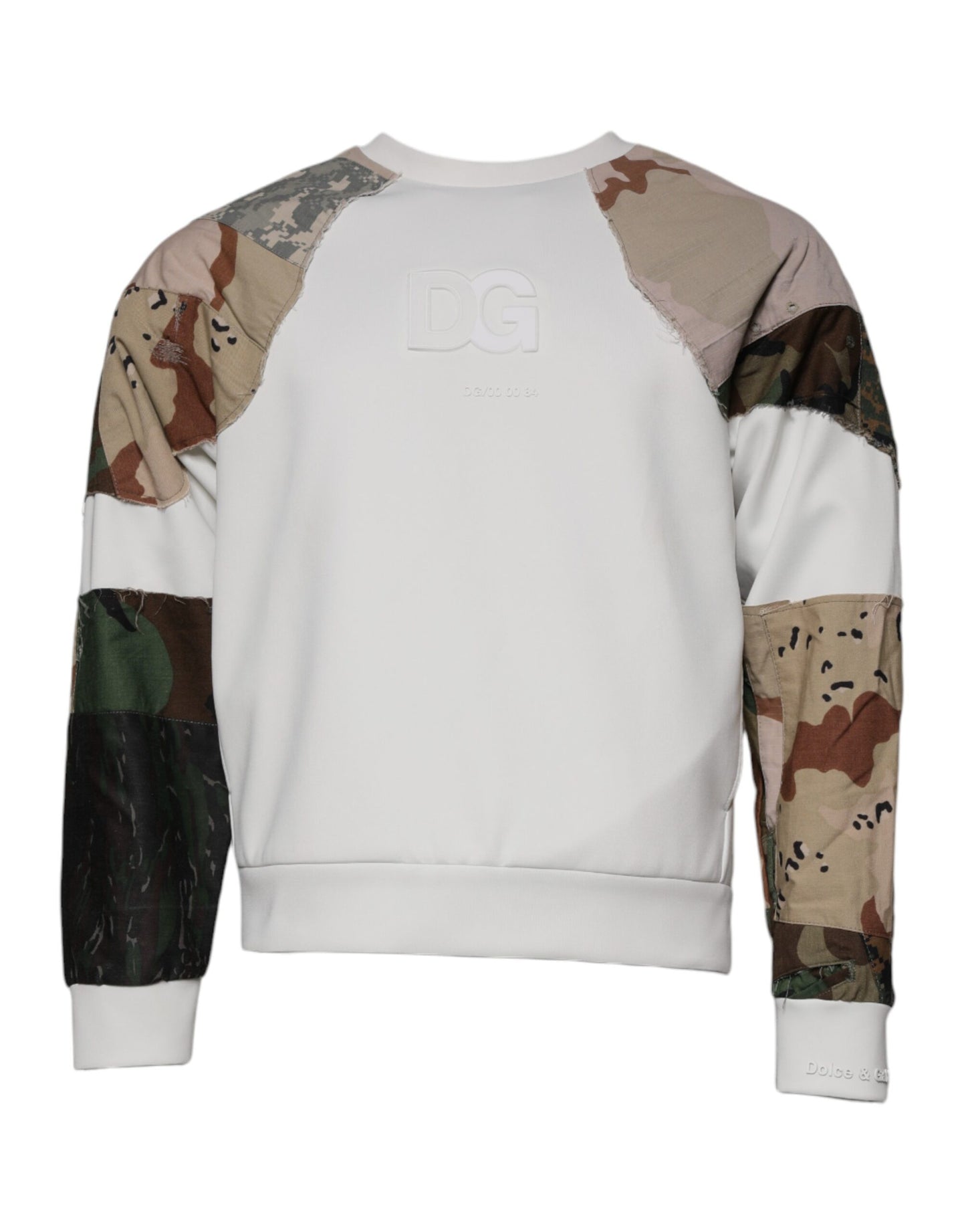 Dolce & Gabbana Multicolor Patchwork Pullover mit Rundhalsausschnitt aus Baumwolle