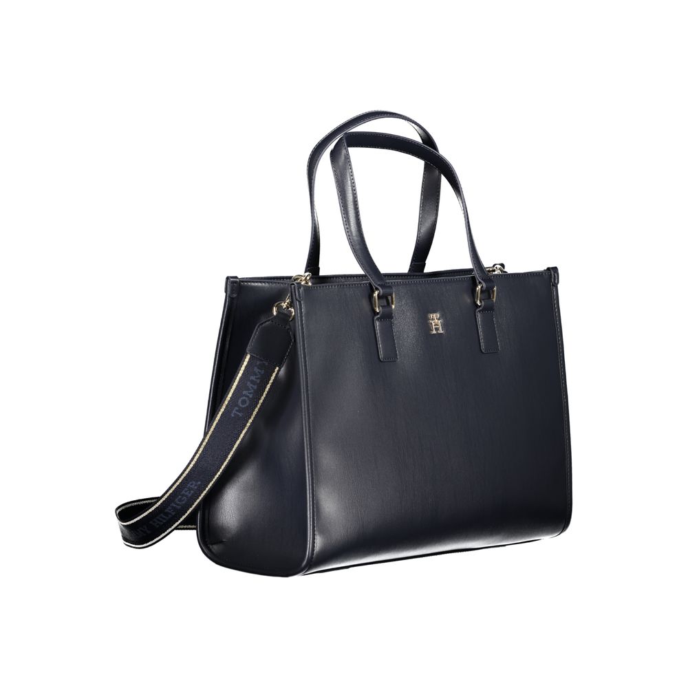 Tommy Hilfiger Blaue Polyethylen-Handtasche