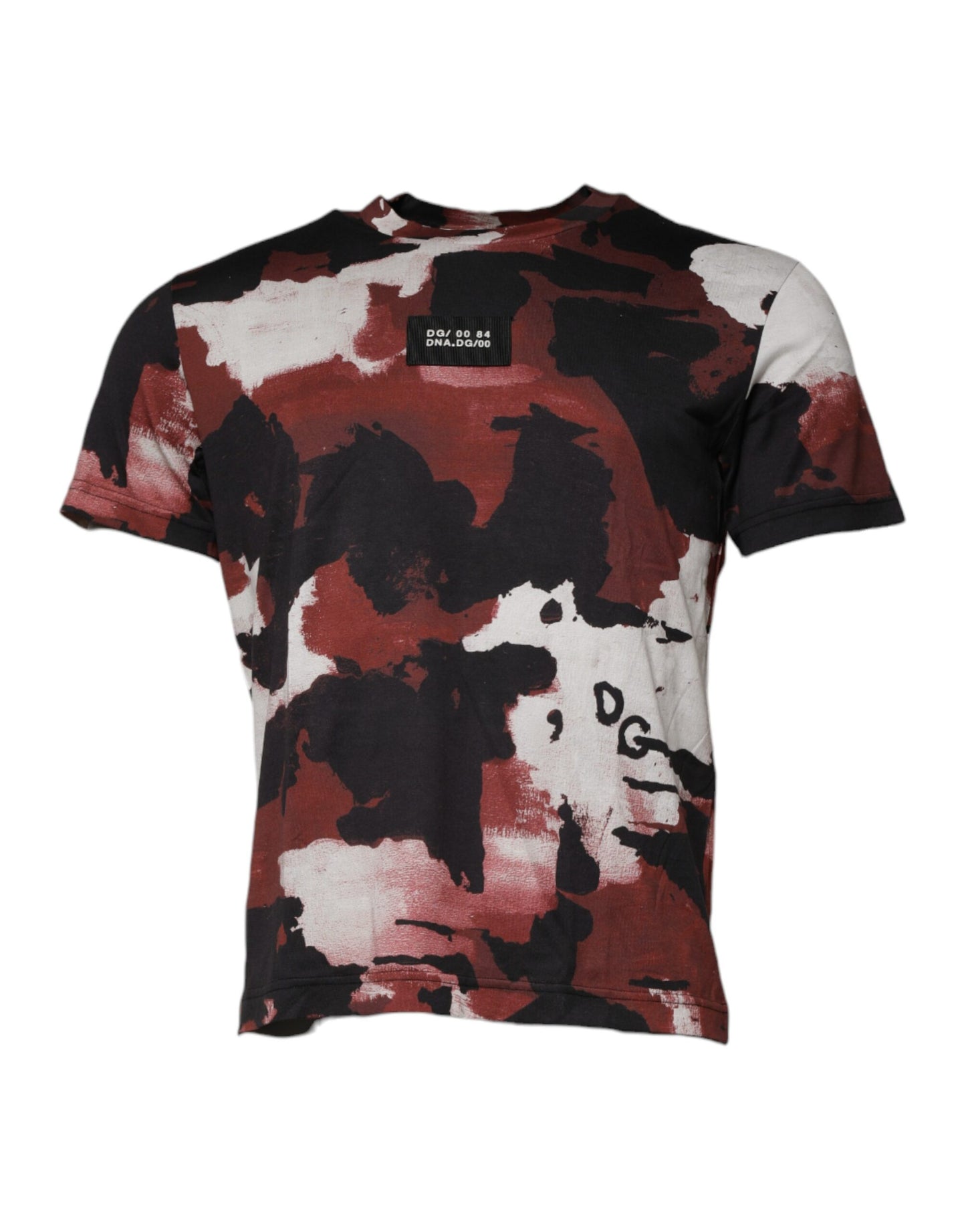 Dolce & Gabbana Multicolor Camouflage T-Shirt mit Rundhalsausschnitt