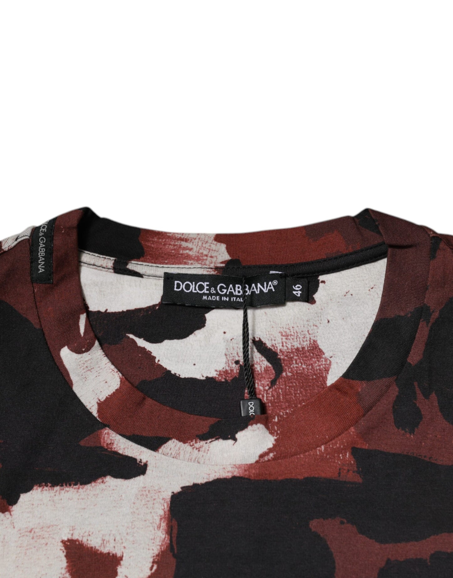 Dolce & Gabbana Multicolor Camouflage T-Shirt mit Rundhalsausschnitt