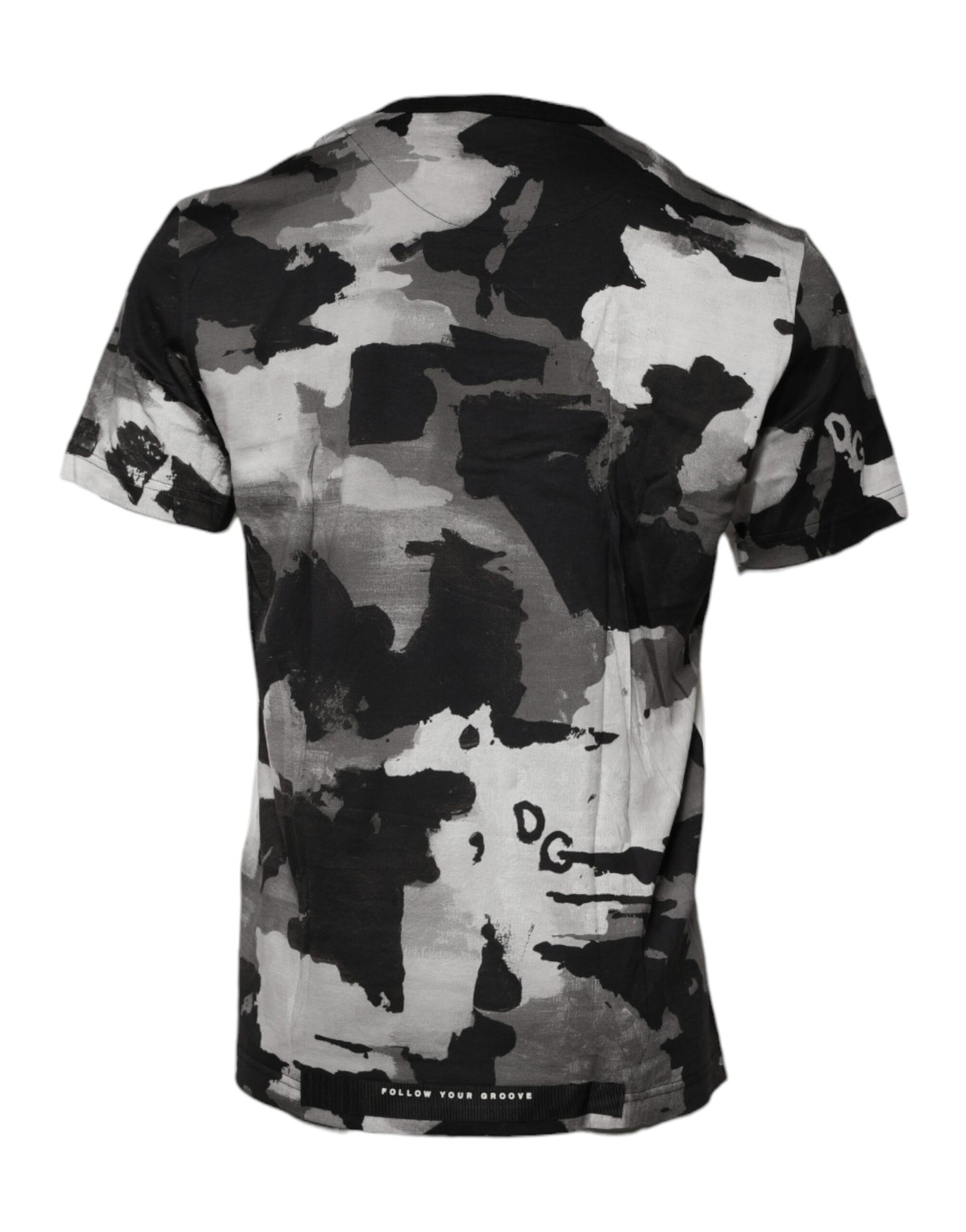 Dolce & Gabbana Multicolor Camouflage T-Shirt mit Rundhalsausschnitt