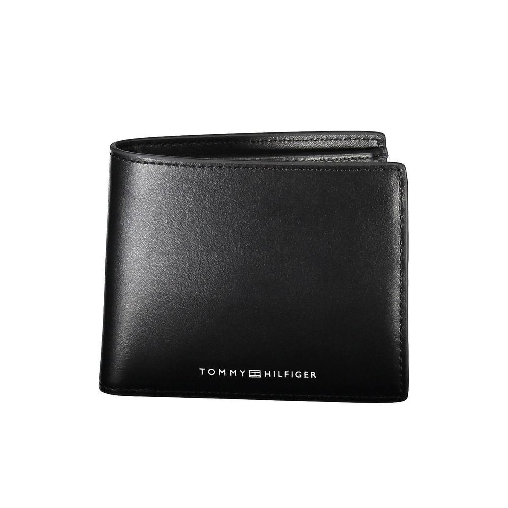 Tommy Hilfiger Schwarzes Leder Herren Portemonnaie