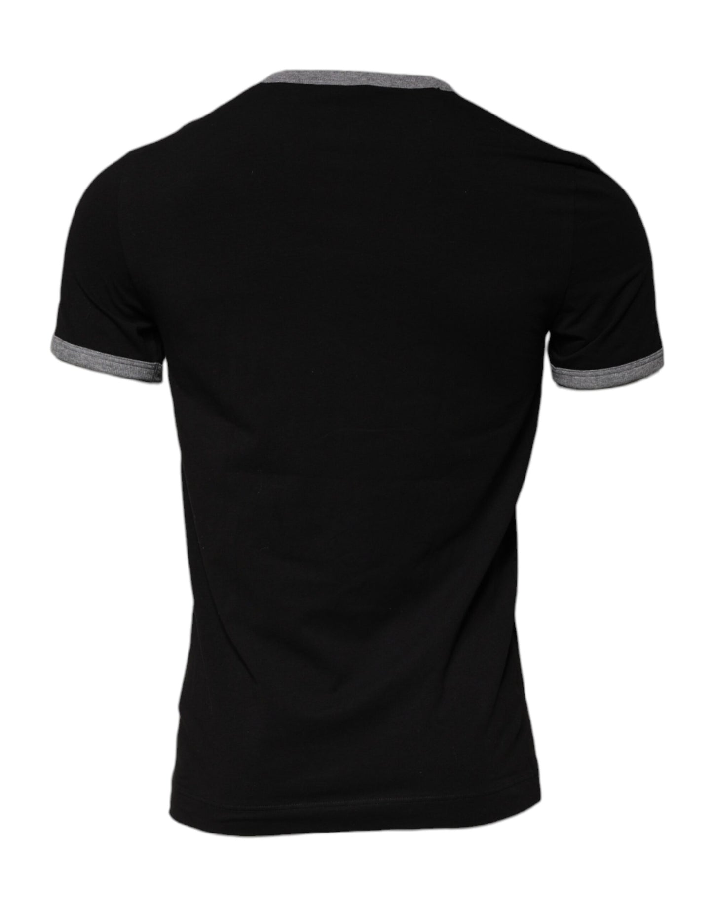 Dolce & Gabbana Schwarzes DG Sport T-Shirt mit Rundhalsausschnitt aus Baumwolle