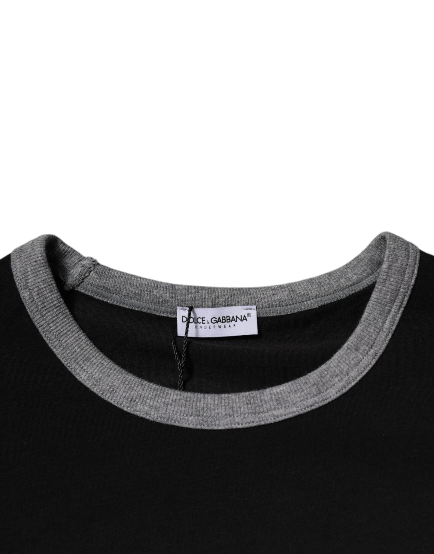 Dolce & Gabbana Schwarzes DG Sport T-Shirt mit Rundhalsausschnitt aus Baumwolle