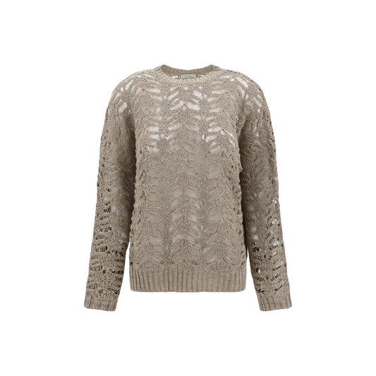 Brunello Cucinelli Perforierter Pullover mit Pailletten