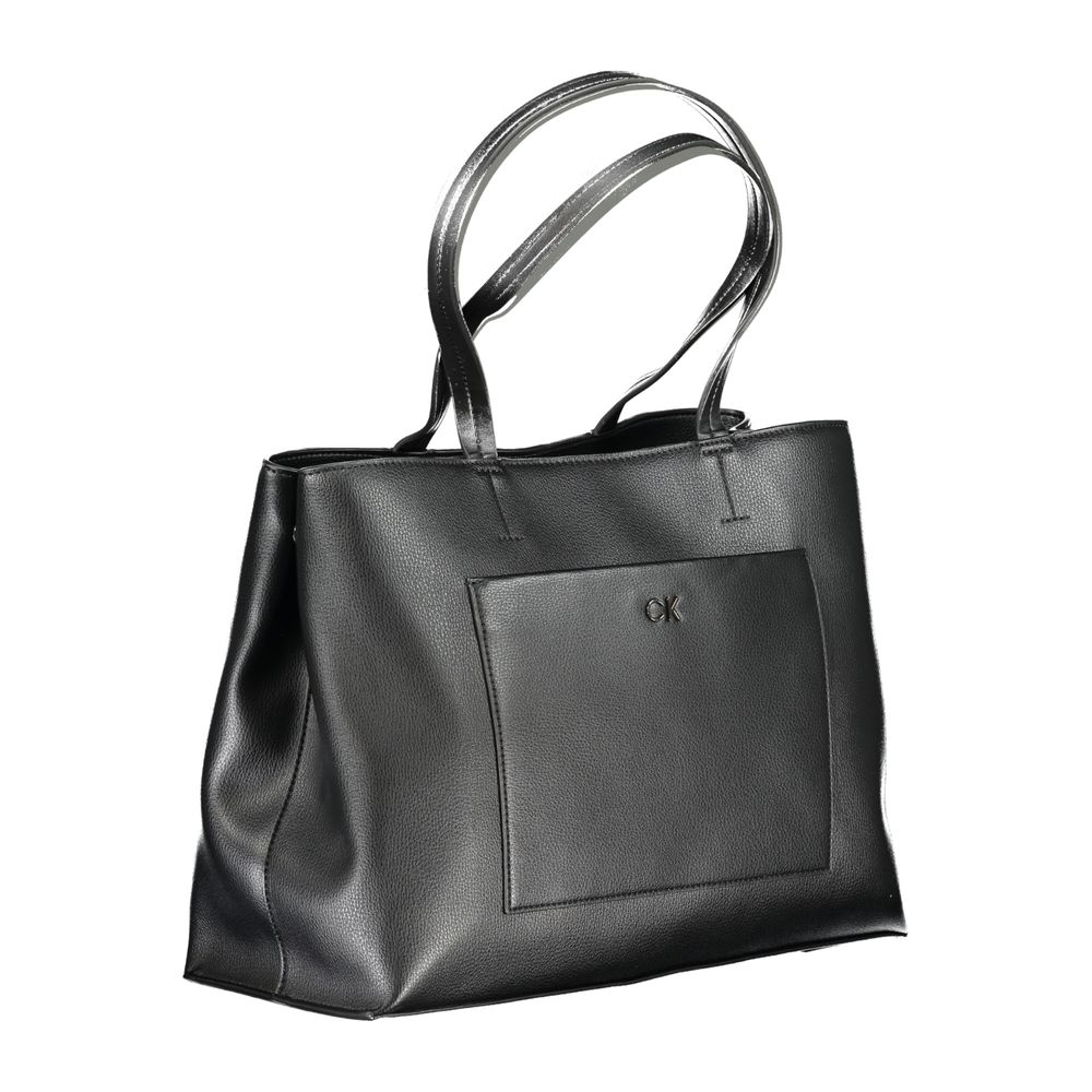 Calvin Klein Schwarze Polyester Handtasche