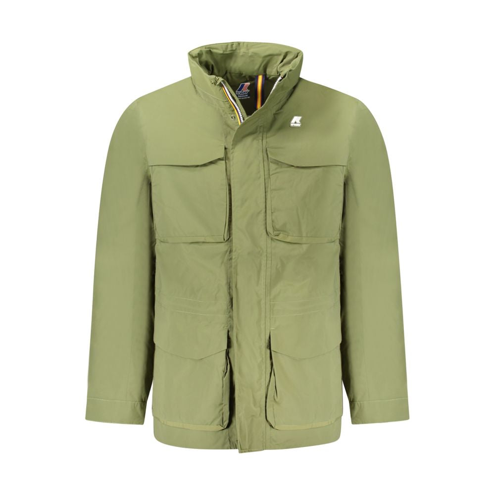 K-WAY Grüne Nylon Herrenjacke