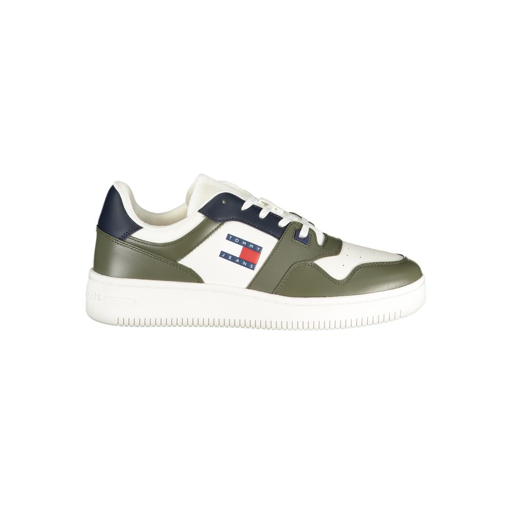 Tommy Hilfiger Grünes Leder Herren Sneaker