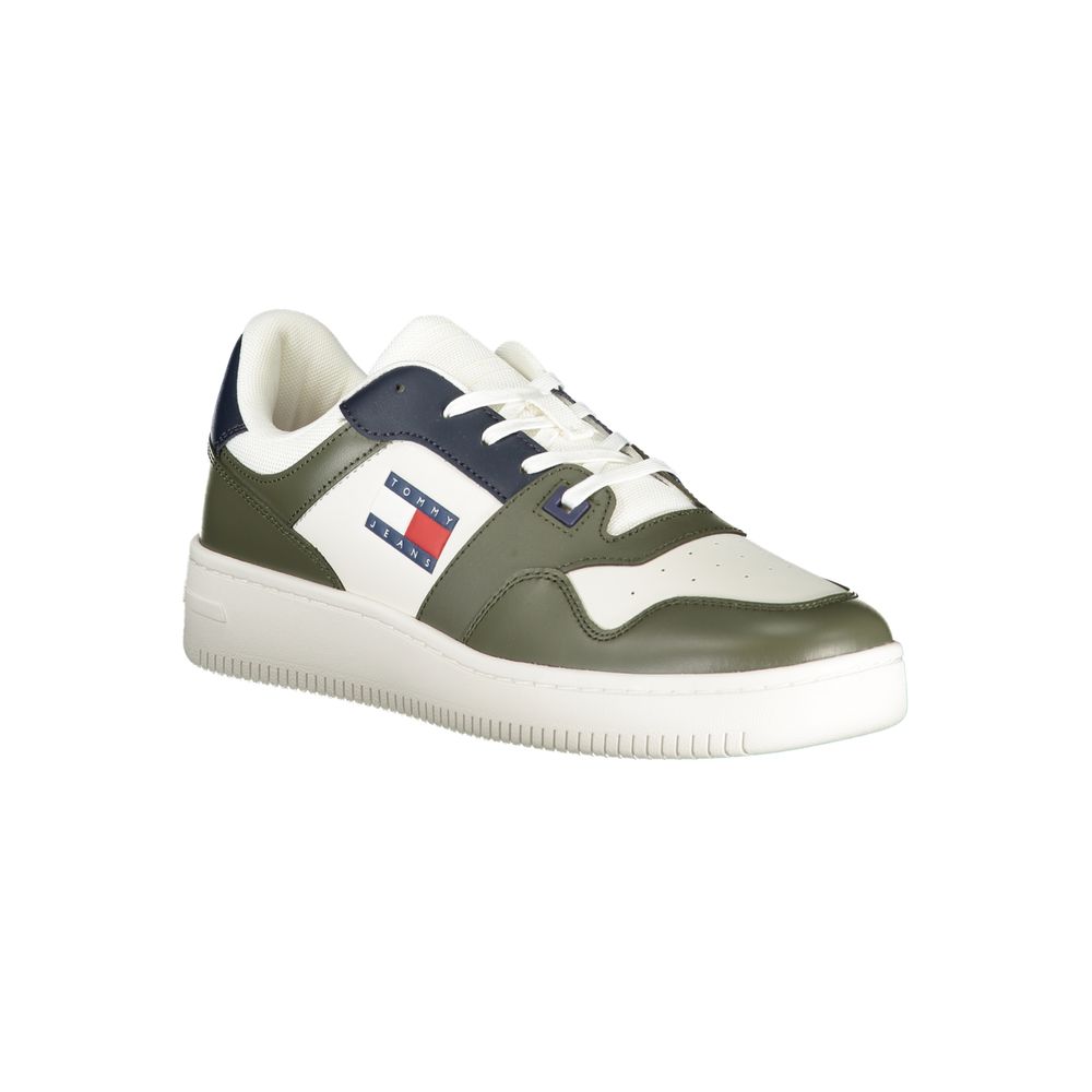 Tommy Hilfiger Grünes Leder Herren Sneaker