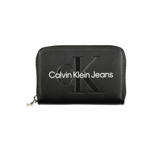 Calvin Klein Schwarzes Leder Portemonnaie für Frauen