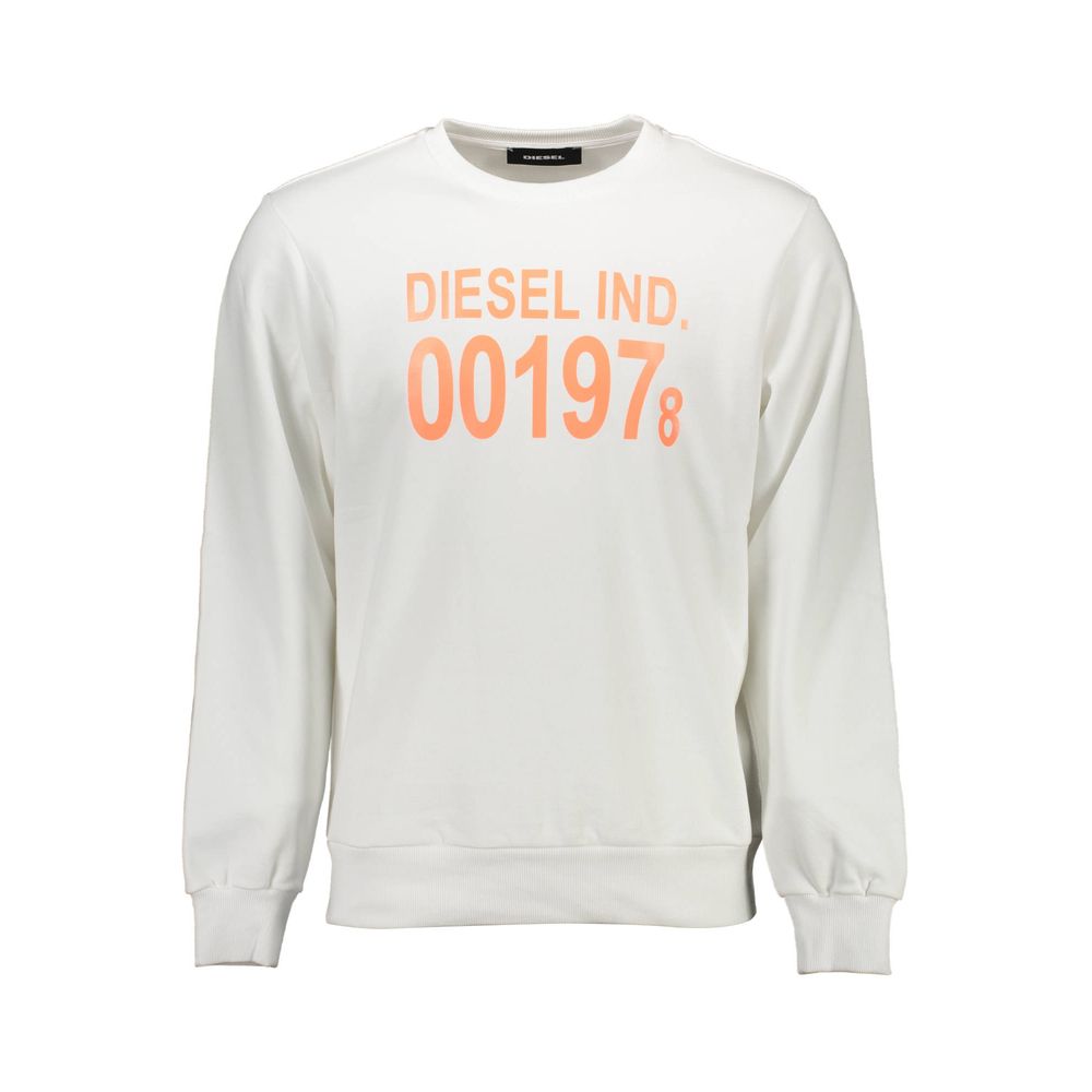 Diesel Herrenpullover aus weißer Baumwolle