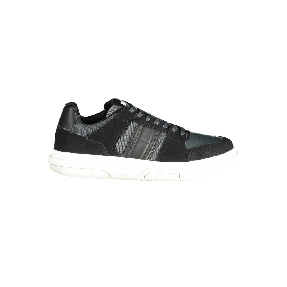 Tommy Hilfiger Schwarzes Leder Herren Sneaker