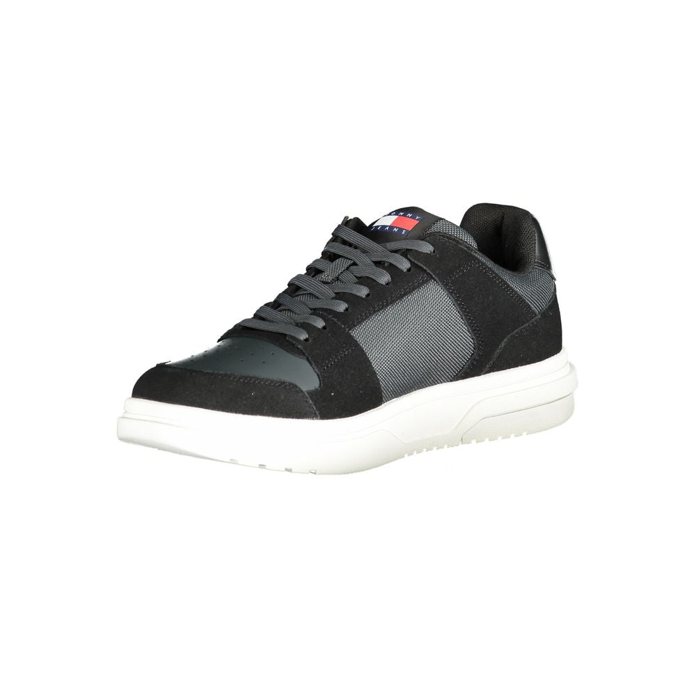 Tommy Hilfiger Schwarzes Leder Herren Sneaker