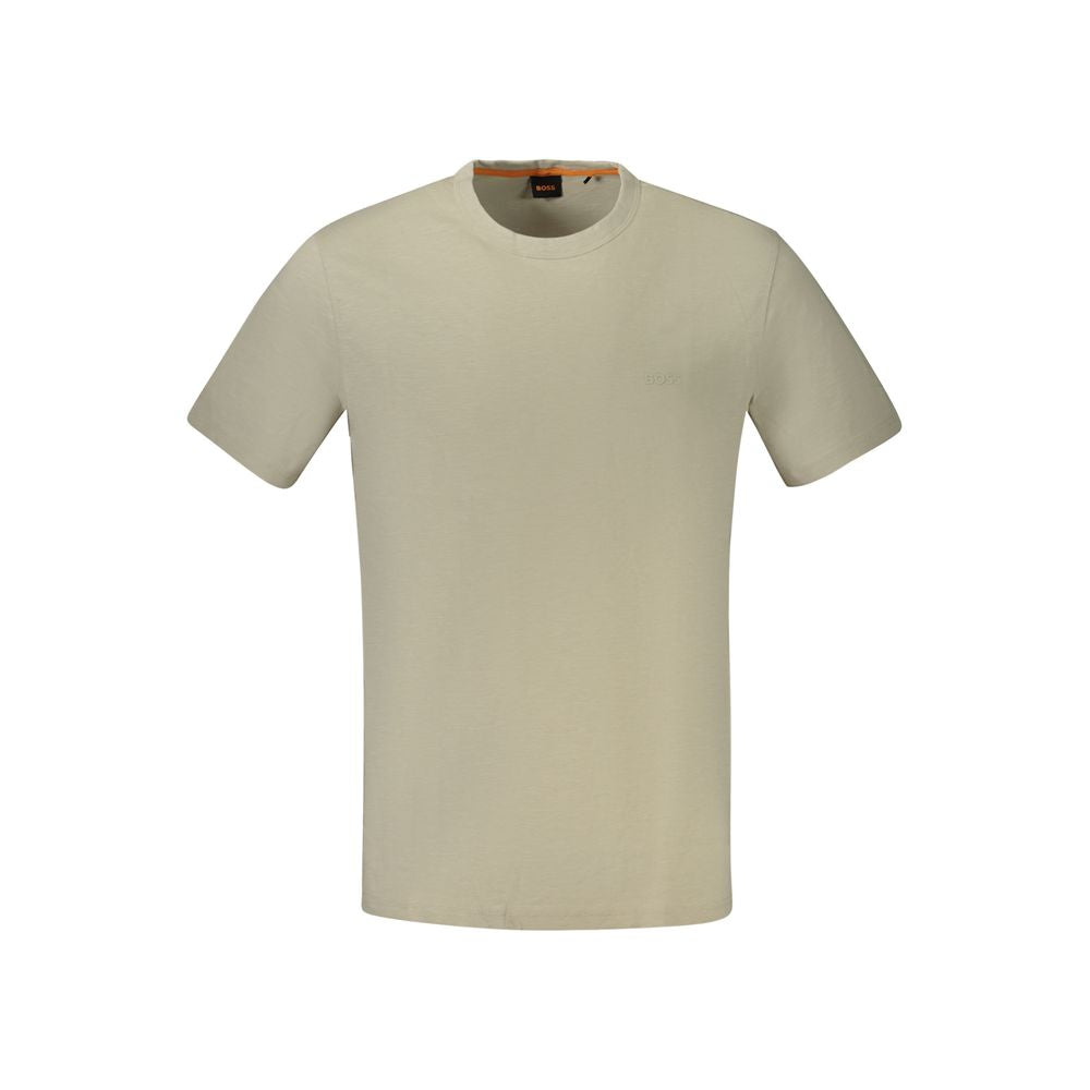 Hugo Boss Beige Baumwolle Männer T-Shirt