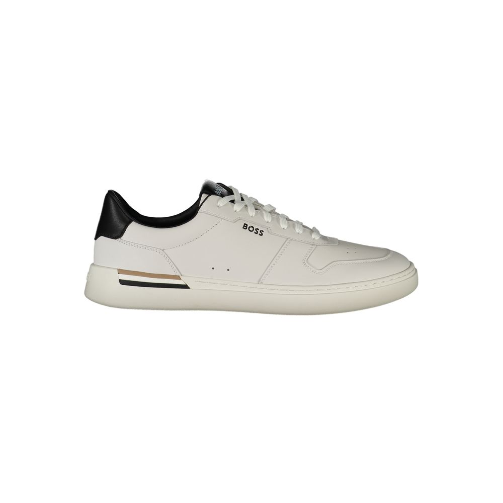 Hugo Boss Weißes Leder Herren Sneaker