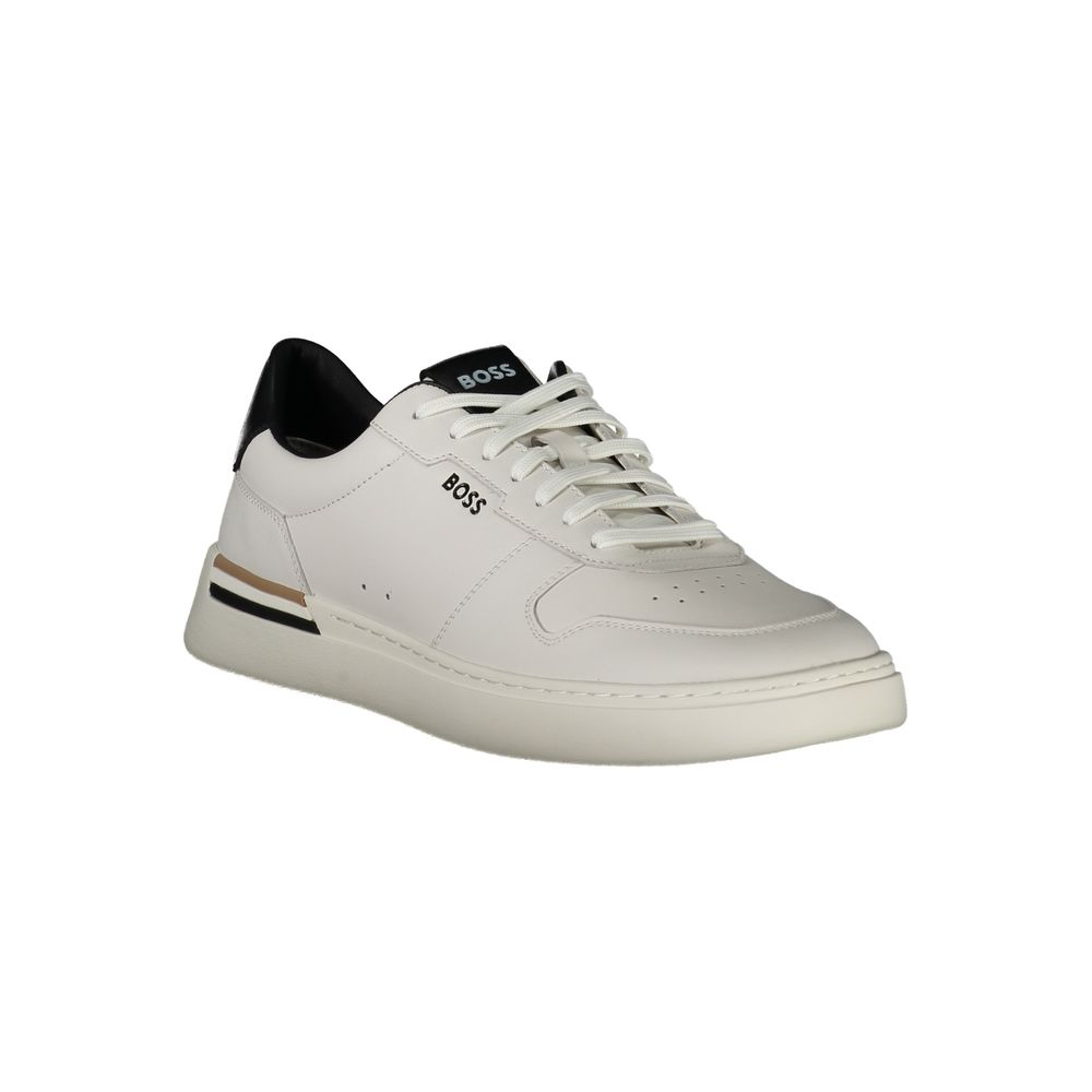 Hugo Boss Weißes Leder Herren Sneaker