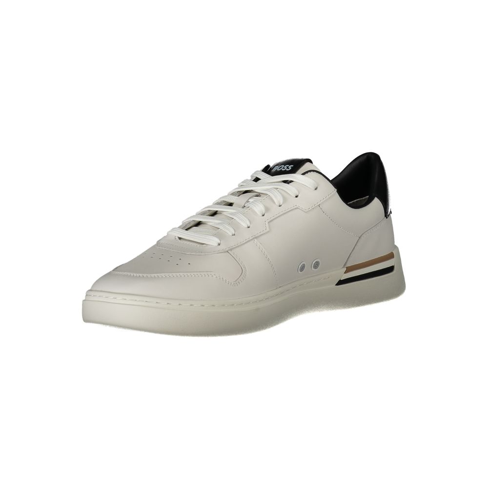 Hugo Boss Weißes Leder Herren Sneaker