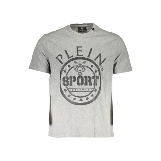 Plein Sport Graues Baumwolle Männer T-Shirt