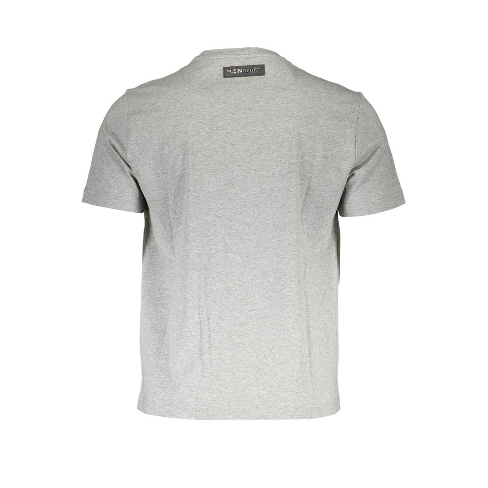 Plein Sport Graues Baumwolle Männer T-Shirt