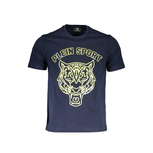 Plein Sport Blau Baumwolle Männer T-Shirt