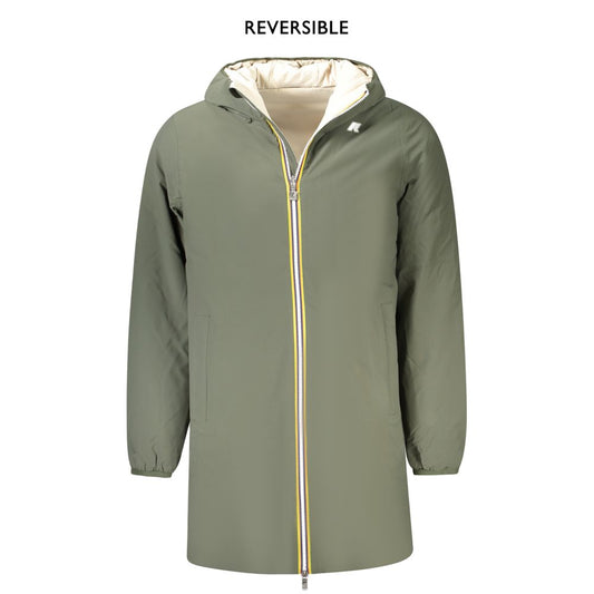 K-WAY Grüne Nylon Herren-Wendejacke