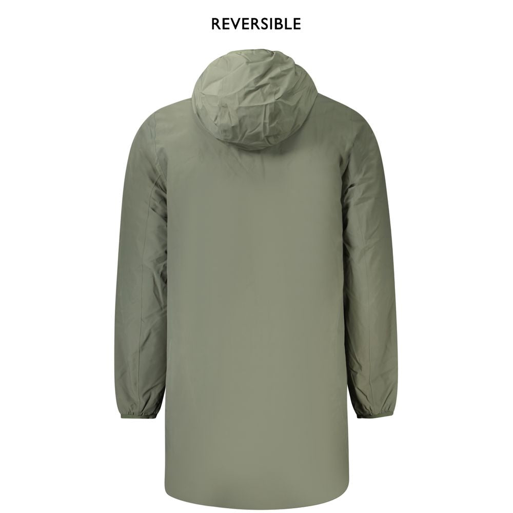 K-WAY Grüne Nylon Herren-Wendejacke