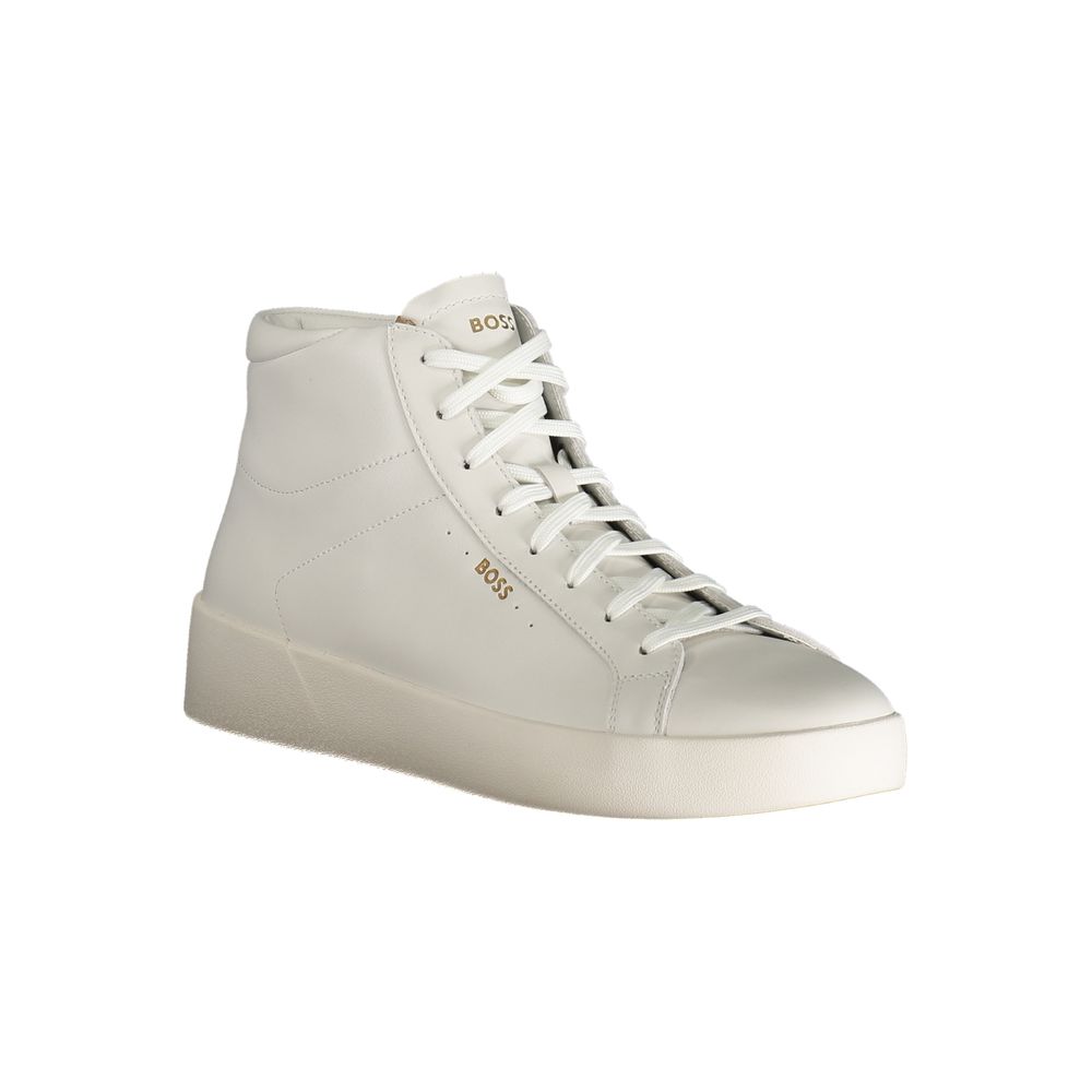 Hugo Boss Weißes Leder Herren Sneaker