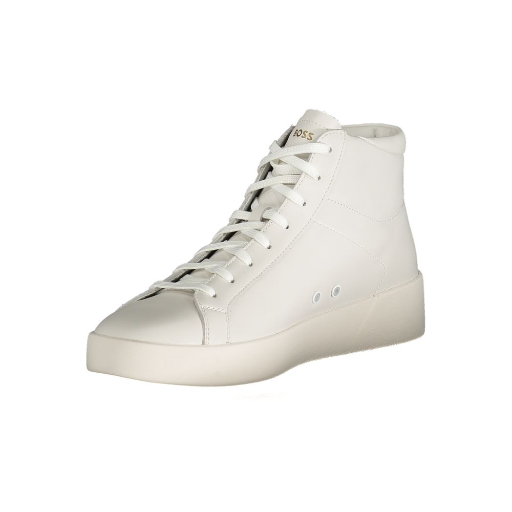 Hugo Boss Weißes Leder Herren Sneaker