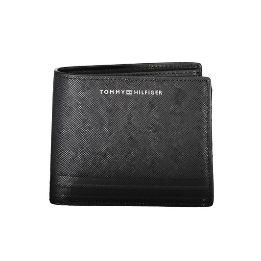 Tommy Hilfiger Schwarzes Leder Herren Portemonnaie