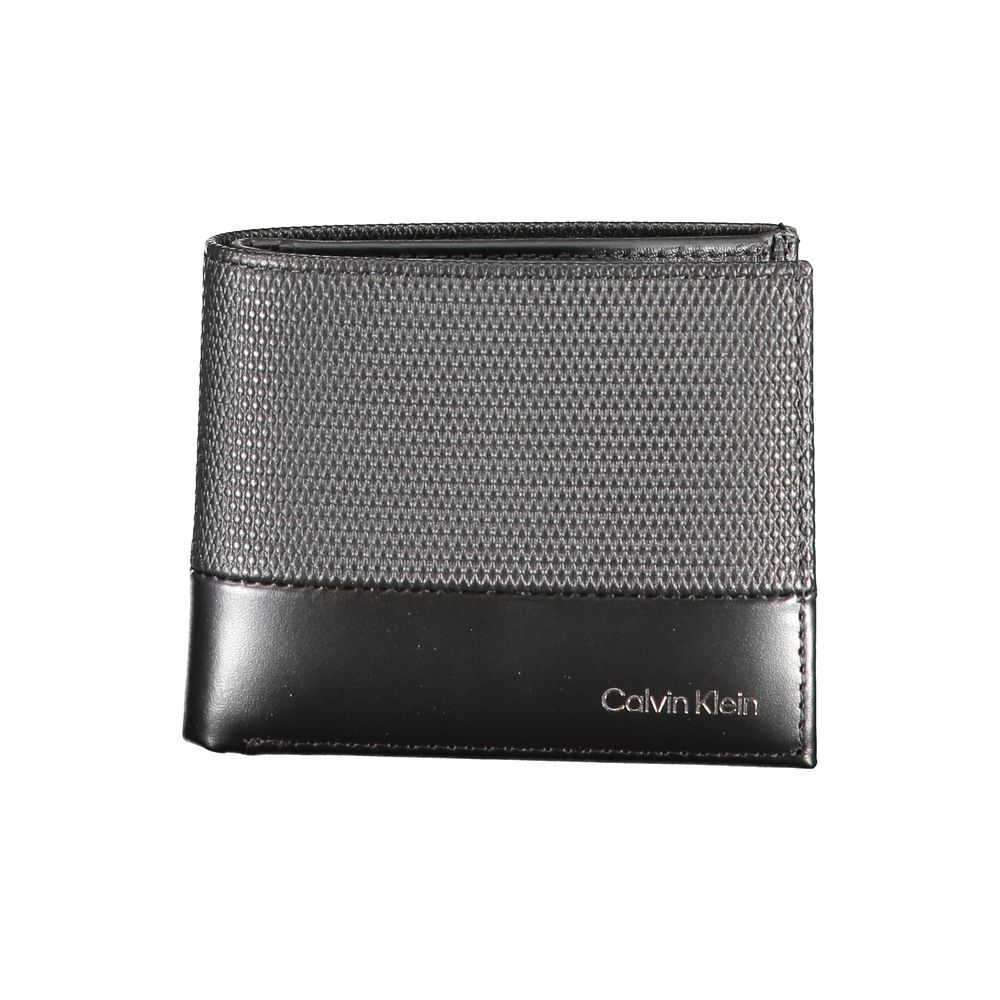 Calvin Klein Schwarzes Leder Portemonnaie